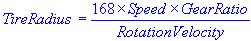 tire size - radius