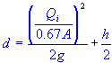 flow depth at curb