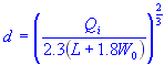 flow depth at curb