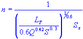 Manning's coefficient