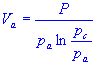 volume of air at atmospheric pressure