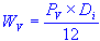 vacuum load per linear length of pipe