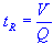 theoretical mean residence time