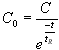 Completely Mixed Reactor Initial Concentration with Pulse Input