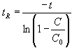 Completely Mixed Reactor Theoretical Mean Residence Time with Step Input