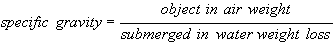 specific gravity