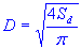 cone diameter plus one third of surround