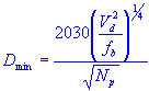 minimum port or vent diameter