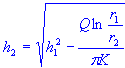 pressure head at point 2