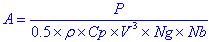 wind power equation arranged to solve for rotor swept area