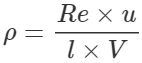 Reynolds number equation solving for density