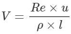 Reynolds number equation solving for velocity
